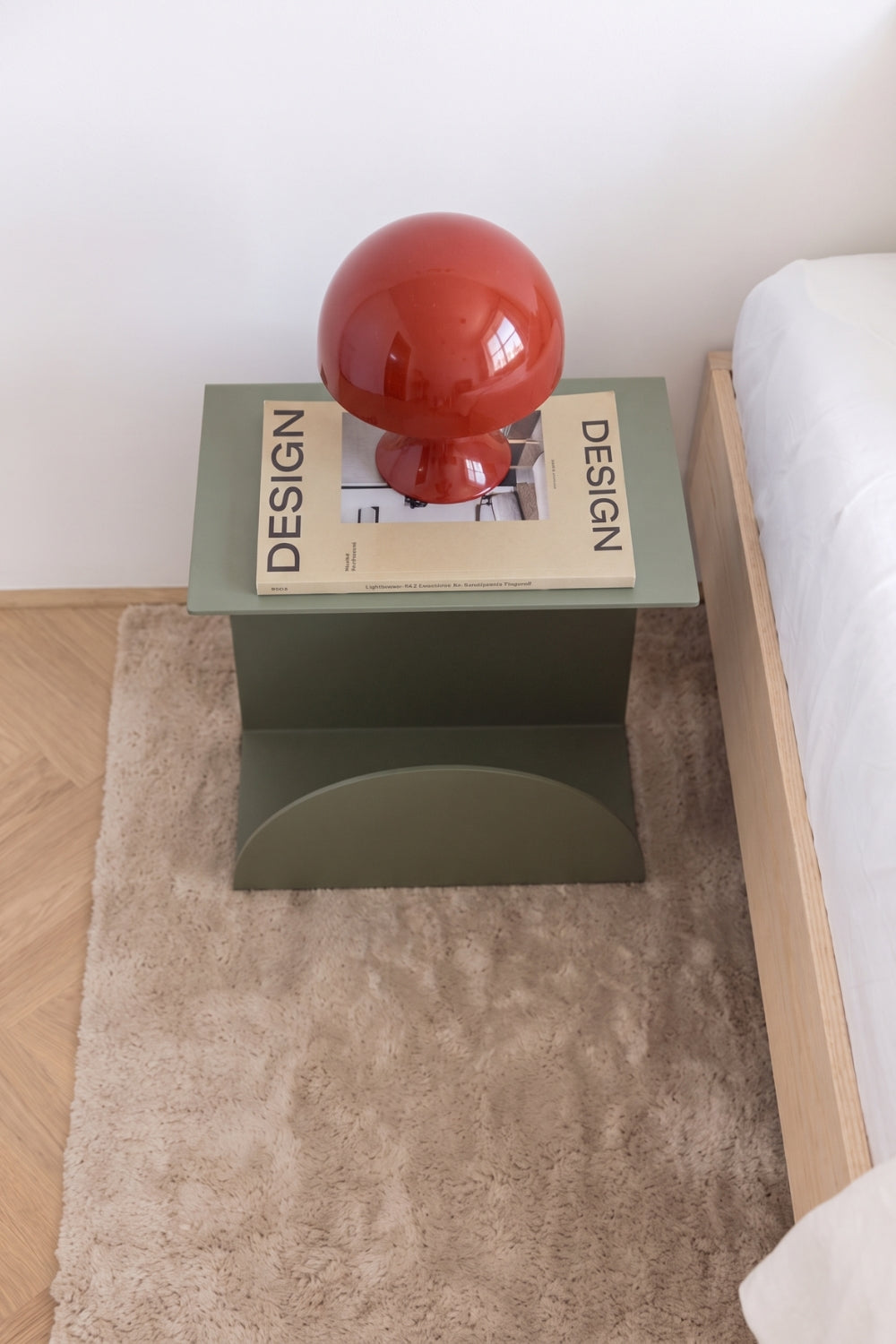 The Ocel Bedside Table - Pale Eucalypt