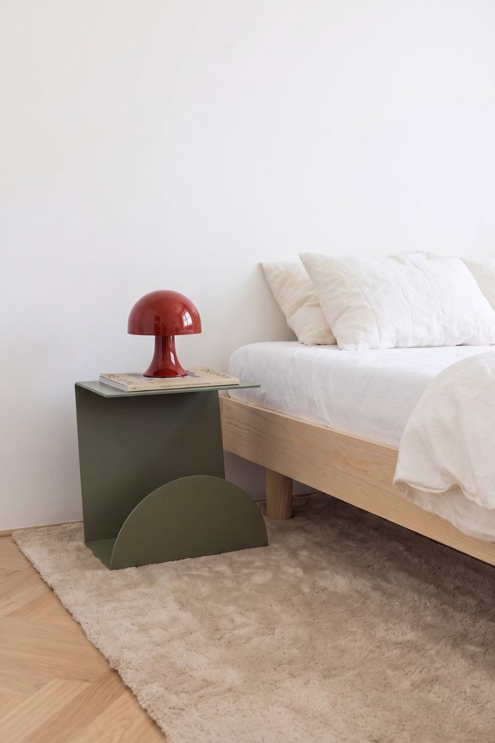 The Ocel Bedside Table - Pale Eucalypt