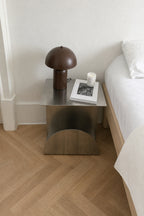 The Ocel Bedside Table - Stainless Steel